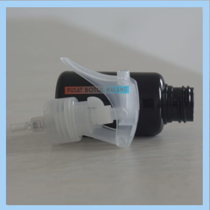 Botol Tubular 60Ml Spray Trigger (Natural Hitam)