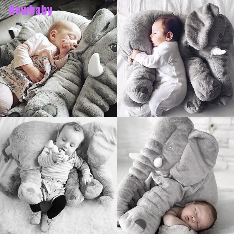 (Newbaby) Mainan Bantal Boneka Stuffed Plush Gajah Untuk Bayi / Anak