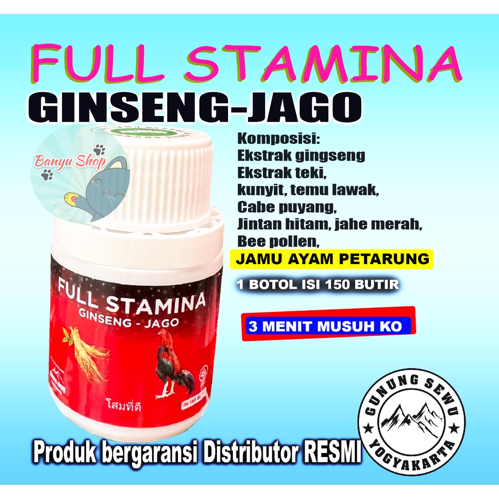 Jamu Ayam FULL STAMINA ISI 150 BUTIR-DOPING AYAM ADUAN-JAMU AYAM