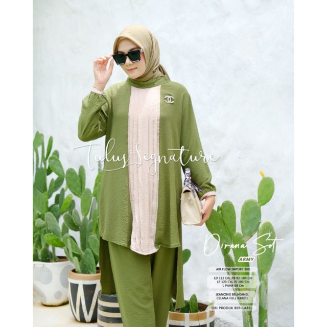 DIRANA SET BY TULUS SIGNATURE (ONE SET WANITA) Setelan wanita muslimah modern