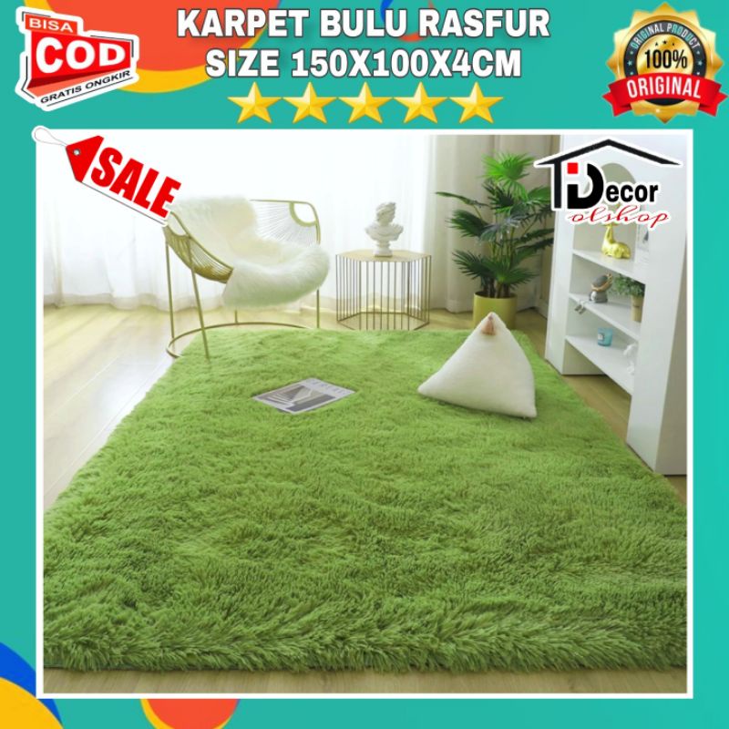 Karpet bulu rasfur 150x100x4cm