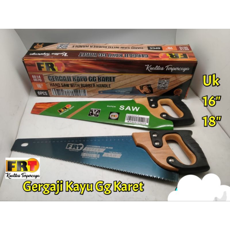 Geraji /gergaji tangan graji kayu karet graji belah frt 16"