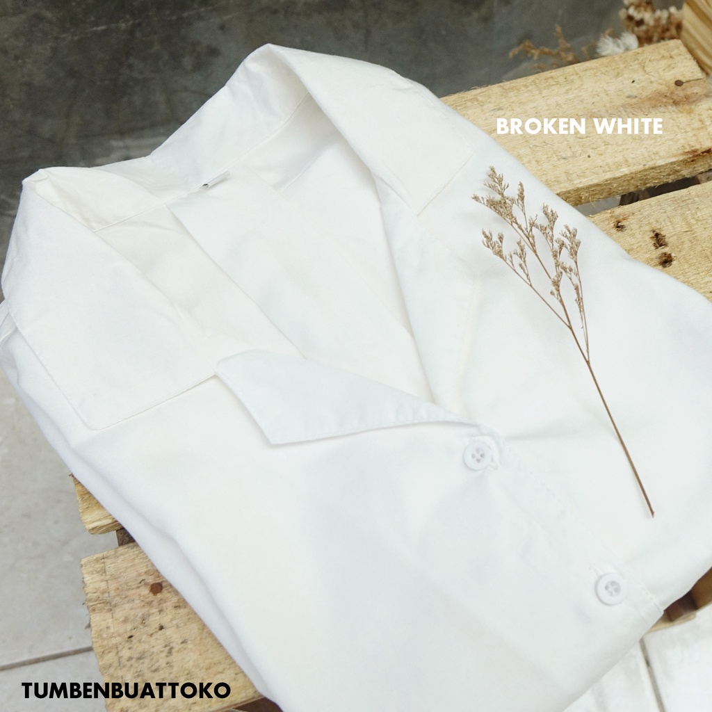 KEMEJA CROP TOP - KEMEJA WANITA - CROP TOP - KEMEJA RAYON - CROP SHIRT