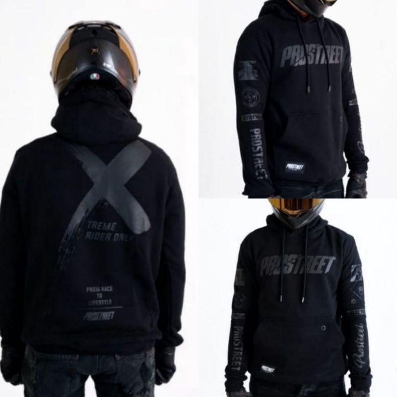 JAKET PROSTREET HOODIE BLACK EDITION / JAKET SUNMORI /HOODIE MOTOR KEREN/SWEATER MURAH