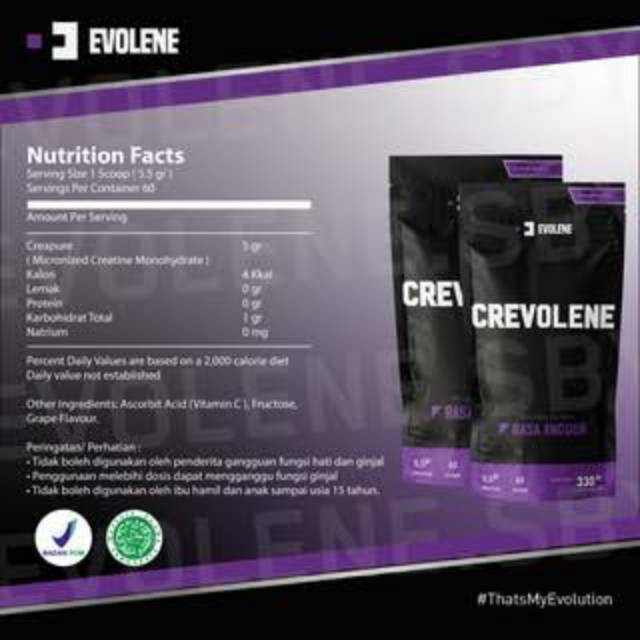 EVOLENE CREVOLENE 60 SERVING CREATINE MONOHYDRATE