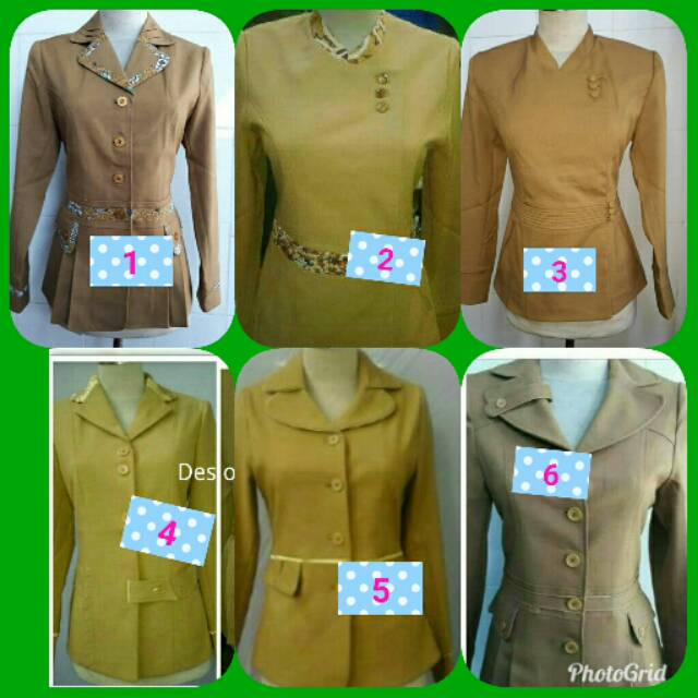 Setelan Baju Blazer Pemda Dinas Pdh Pns Wanita Merk Chandra