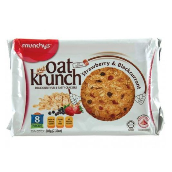 

Munchys Oat Krunch STRAWBERRY & BLACKCURRANT 208gr BISKUIT IMPOR