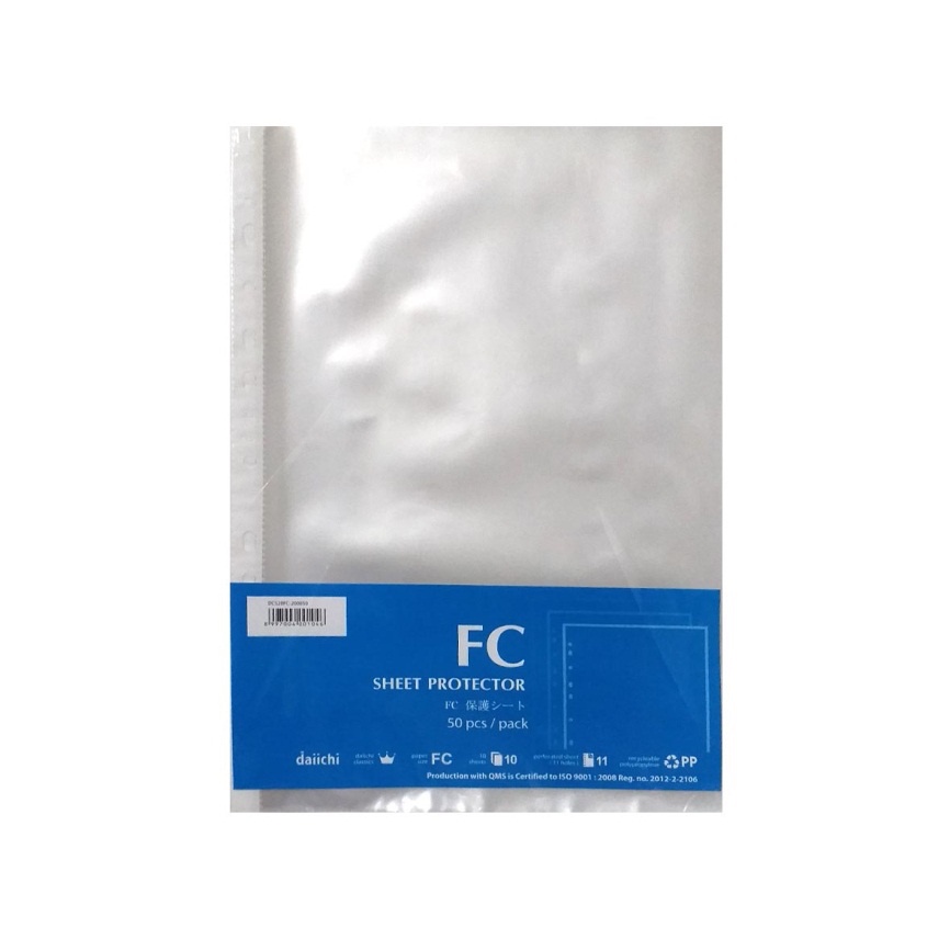 

Gramedia Kediri - DAIICHI DCS SHEET PROTECTOR FC 50 POP CLEAR