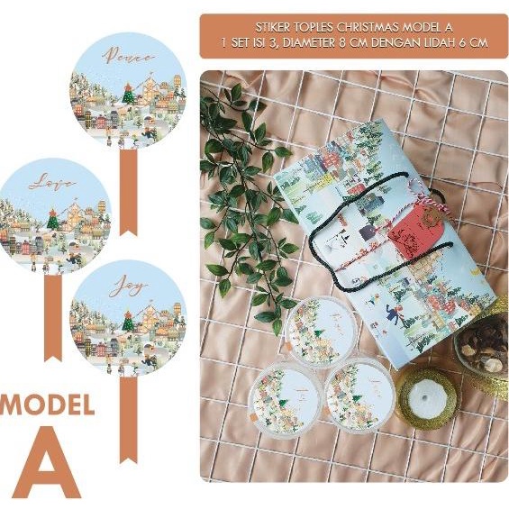 

1 SET ISI 3 STIKER TOPLES NATAL CHRISTMAS WONDERLAND