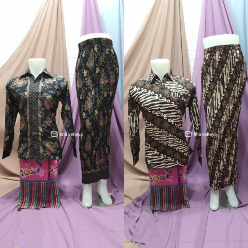 COUPLE BATIK MODERN - COUPLE KEMEJA PANJANG BATIK - COUPLE MODERN - COUPLE KEBAYA MODERN - KEBAYA