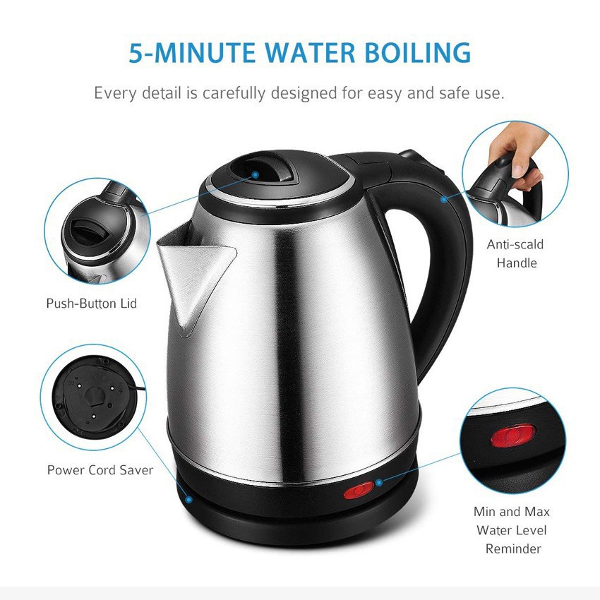 [ COD ] Teko listrik Kettle Electric BMW Kapasitas 2 LITER /  Pemanas Air Pembuat Kopi Teh