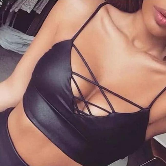 Bralette bra satin tali silang bandeau sexy fashion wanita