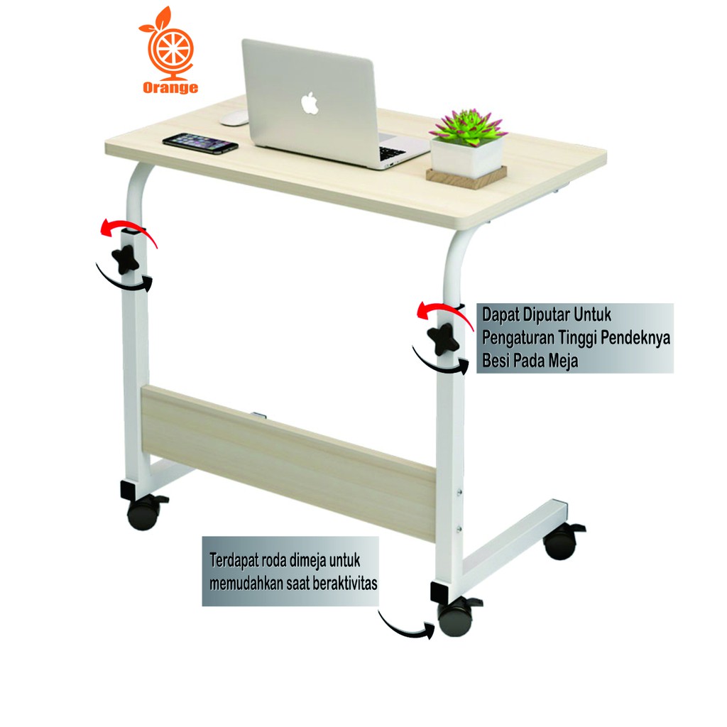 Meja Laptop Lipat Tinggi Adjustable Meja Laptop Kerja Belajar Minimalis Worldhome66