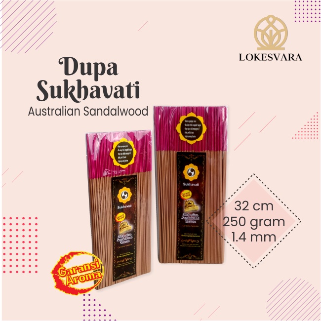 Dupa Hio Wangi Harum Alami Sukhavati Cendana Australia 250gram 1.4mm