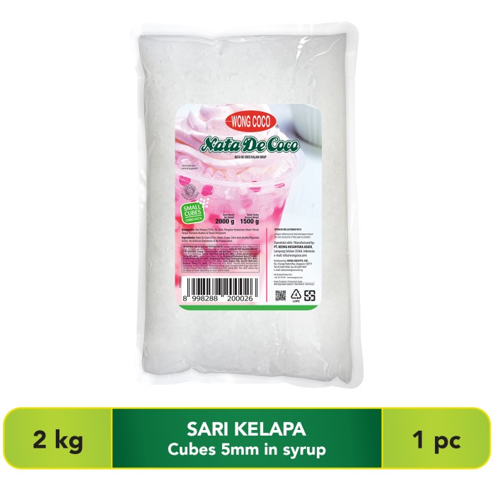 Sari Kelapa Cubes ukuran 5mm 2kg (BERKUALITAS)