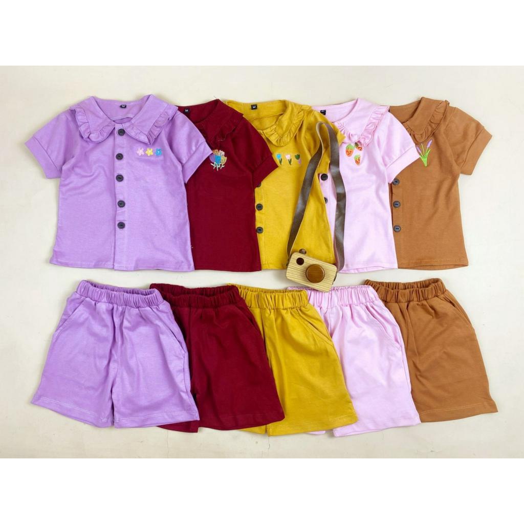 SET CUTNIC BORDIR SETELAN BAJU ANAK MOTIF BORDIR SETELAN BAJU ANAK PEREMPUAN 1-6 TAHUN PNP