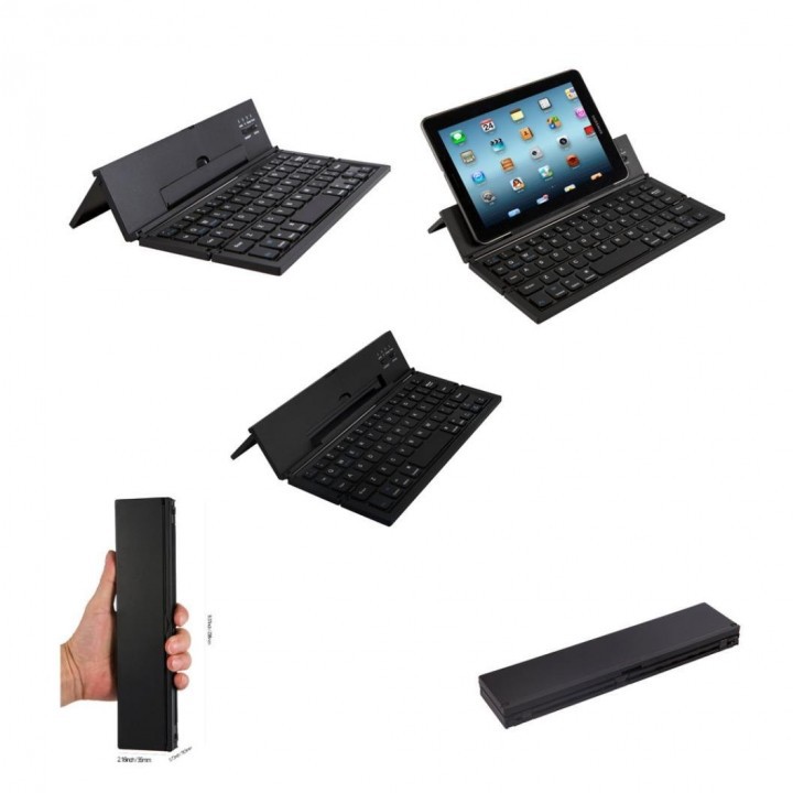 ZD038 - Universal Portable Mini Wireless Foldable Bluetooth Keyboard - Black