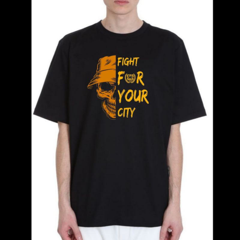 Flowers City Casual - HLGN - KAOS Hitam