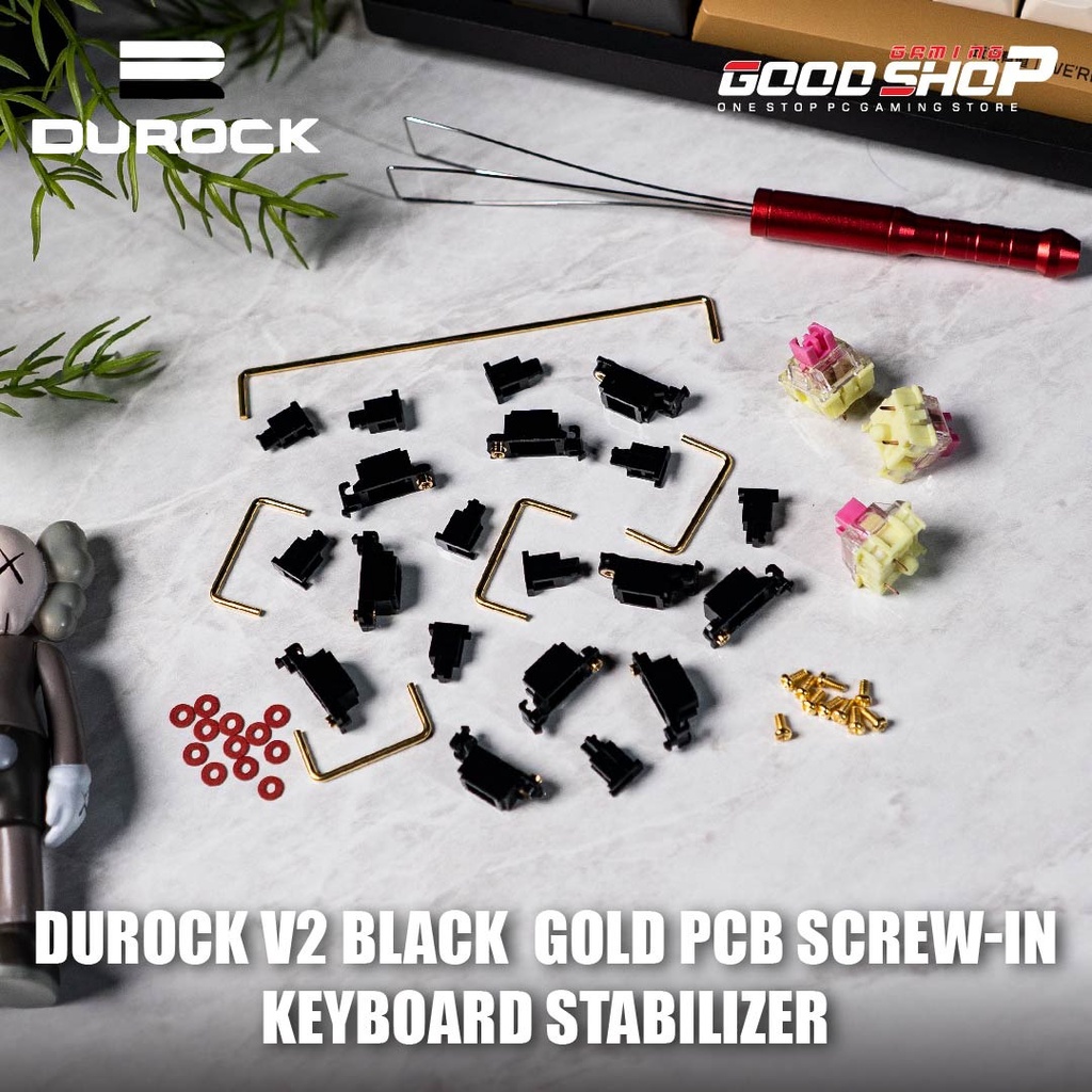 Durock V2 Black Gold PCB Screw-in - Keyboard Stabilizer