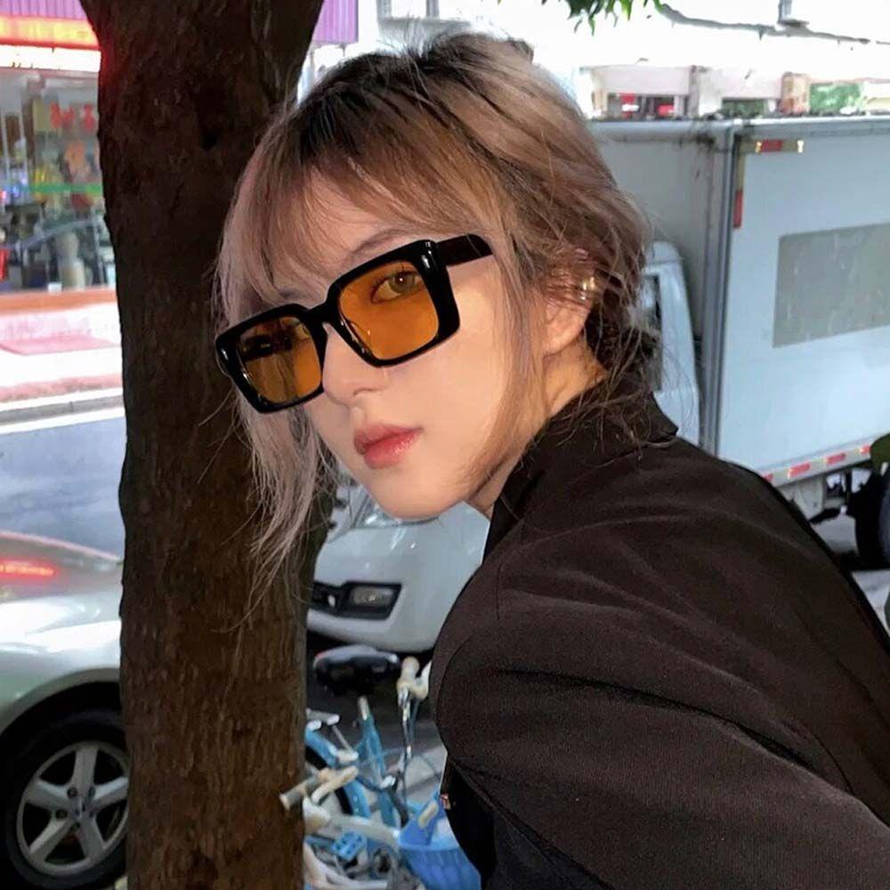 Mxbeauty Kacamata Hitam Persegi Merek Mewah Punk Hip Pop Persegi Panjang Bingkai Kecil Kepribadian Klasik Gaya Korea Sunglasses