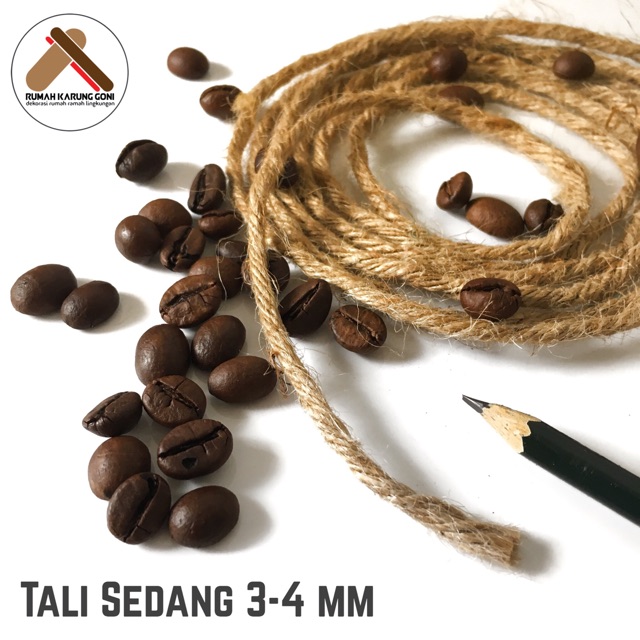 TALI RAMI SEDANG METERAN - TALI GONI UKURAN 8 PLY -+ 3-4 MM