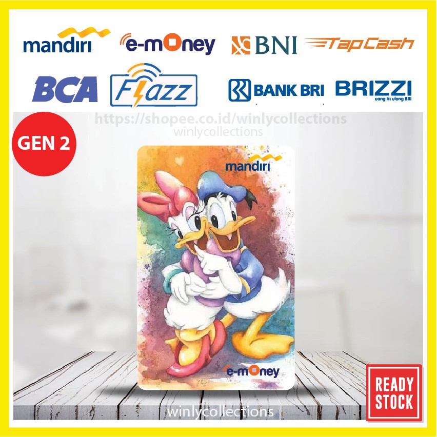 Emoney Donald Bebek Donald Duck Desy Etoll E-Money Mandiri BCA Flazz