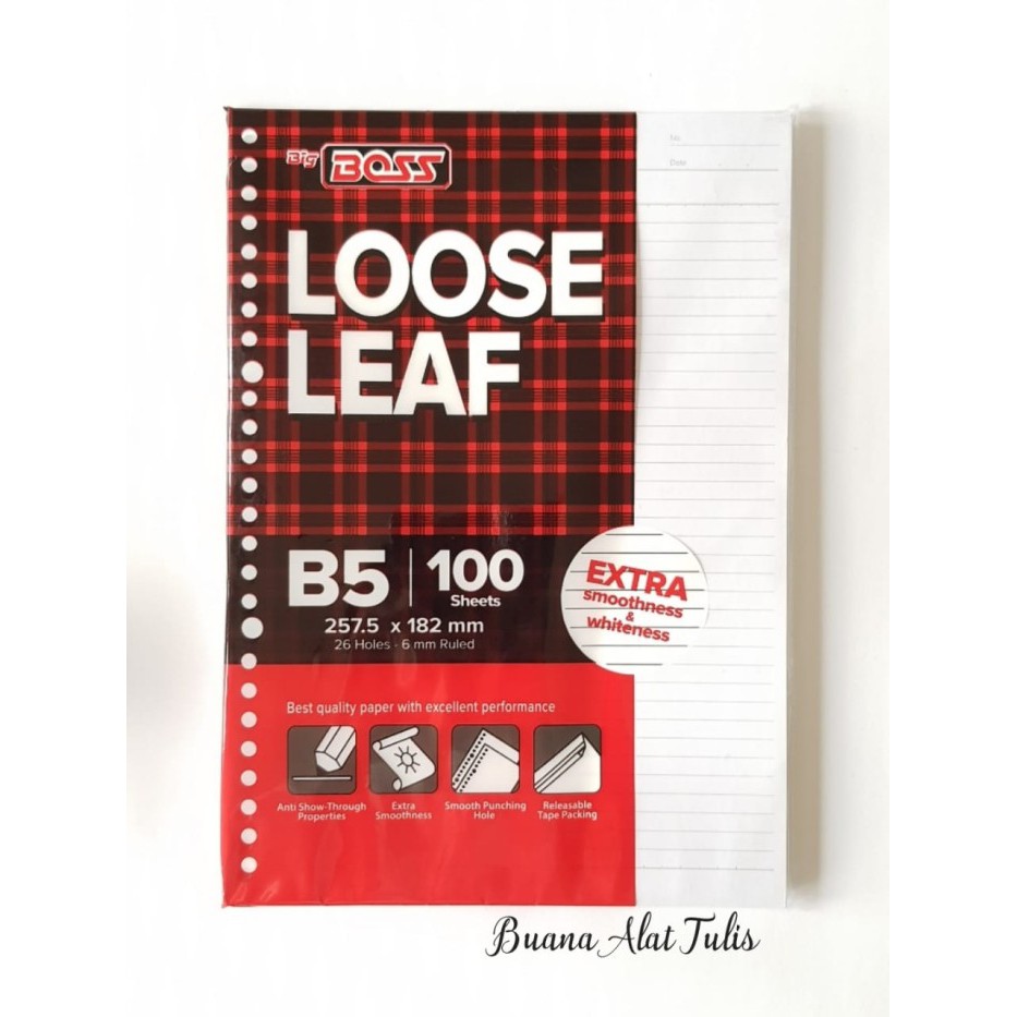 

LOOSE LEAF B5 ISI 100
