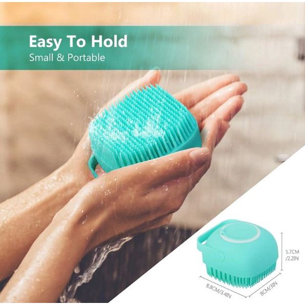 Spon Mandi Refill Sabun Cair Spons Sikat Pembersih Badan Silikon Halus Sponge Silicone Scrubber Bath Brush BPA FREE