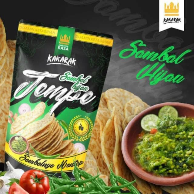 

Keripik Tempe Kripik Sambal Ijo KAKARAK Gurih Crispy Garing Halal