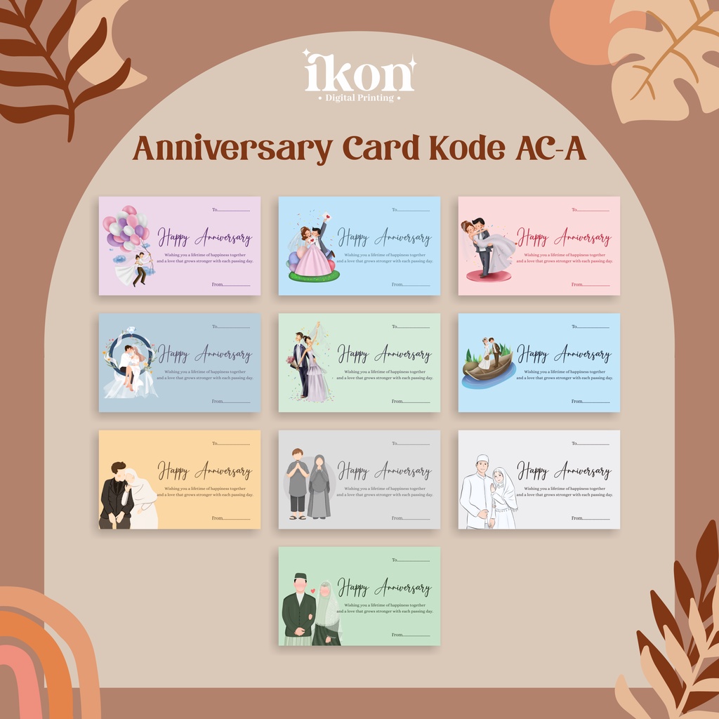 ANNIVERSARY CARD KODE AC-A (KARTU UCAPAN, KARTU ANNIVERSARY PERNIKAHAN)