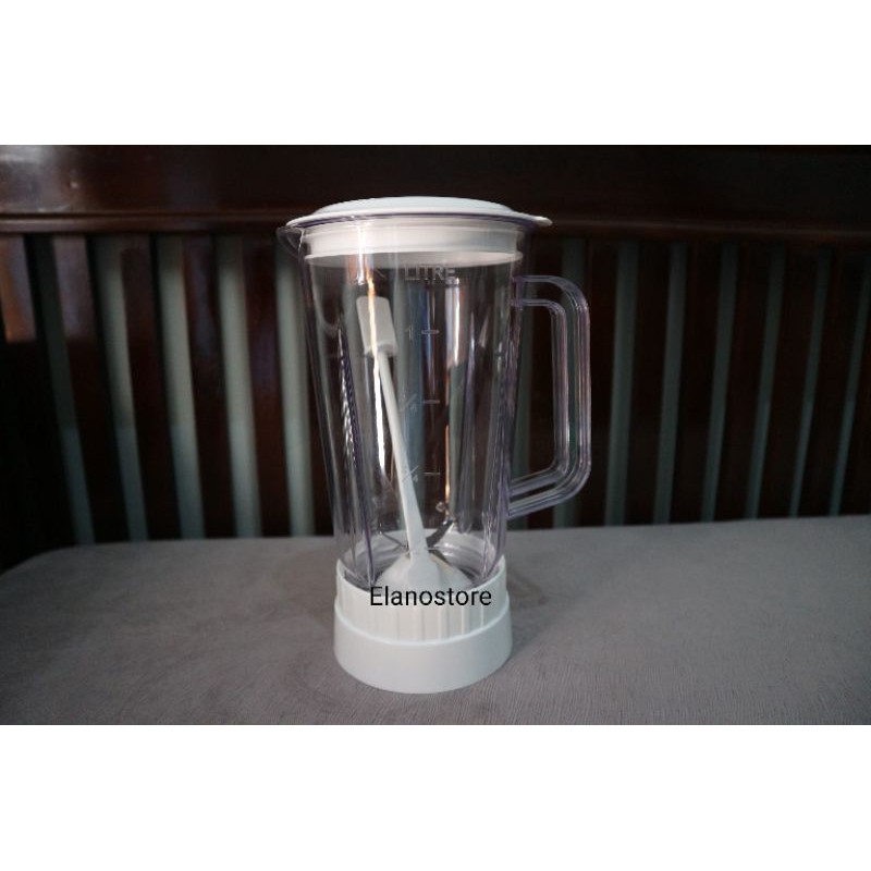 Gelas Buah Blender Miyako Mika / Plastik Lengkap 1Liter Original
