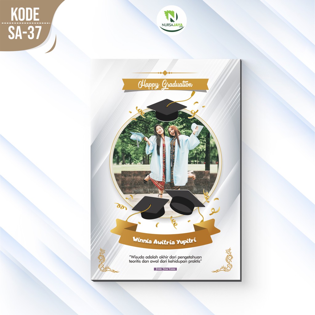 Custom Kado Hadiah Hiasan Dinding Wisuda Graduation UlangTahun Pernikahan Foto Murah Wall Decor - SA