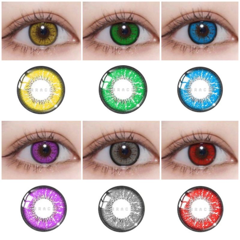 Softlens Lensa Kontak Contact Lens Warna Cosplay Karakter Anime Manga Game ddeyespp Deep Kuning Yell