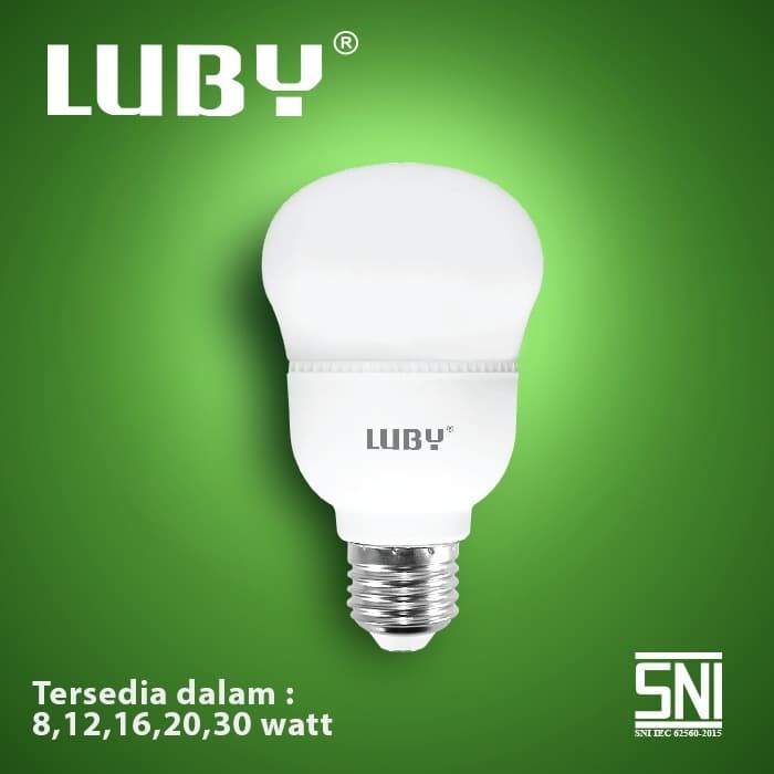 Lampu LED Bulb LUBY SQUASH 20 Watt Cahaya Putih Cri 165 Original