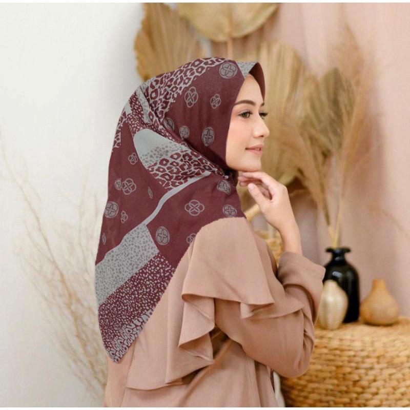 DISKON !! Hijab Segiempat Voal Motif Noorina Series / Jilbab Voal Segi Empat Motif / Kerudung Segiempat Motif / Kerudung Segi Empat