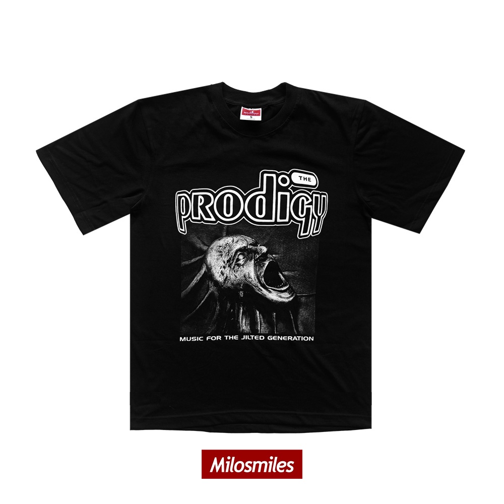 T-Shirt Baju Kaos Oversize Hitam Band | The Prodigy - Music For The Jilted Generation | Milosmiles