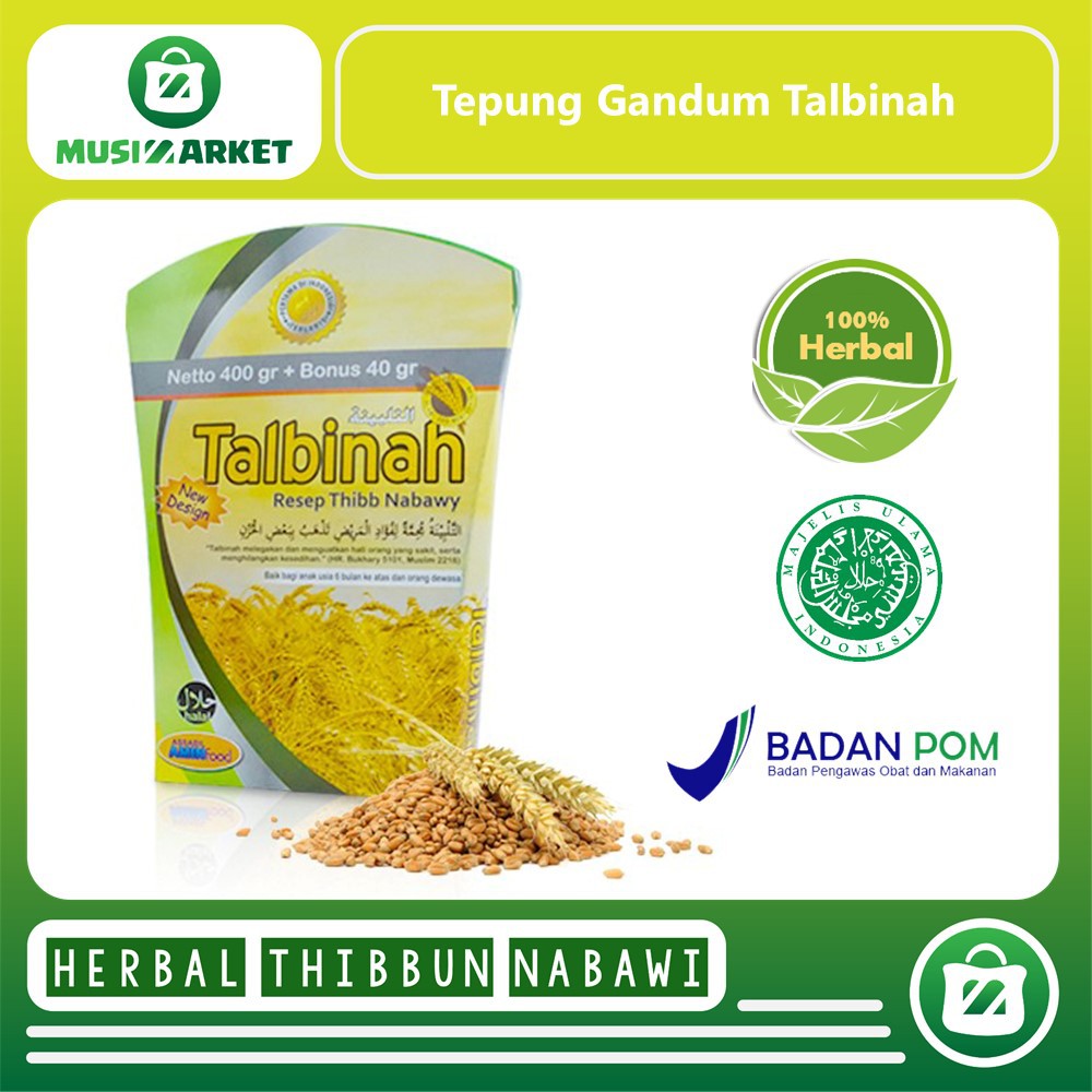 

TEPUNG GANDUM TALBINAH 400GR HERBAL LAMBUNG TERBAIK