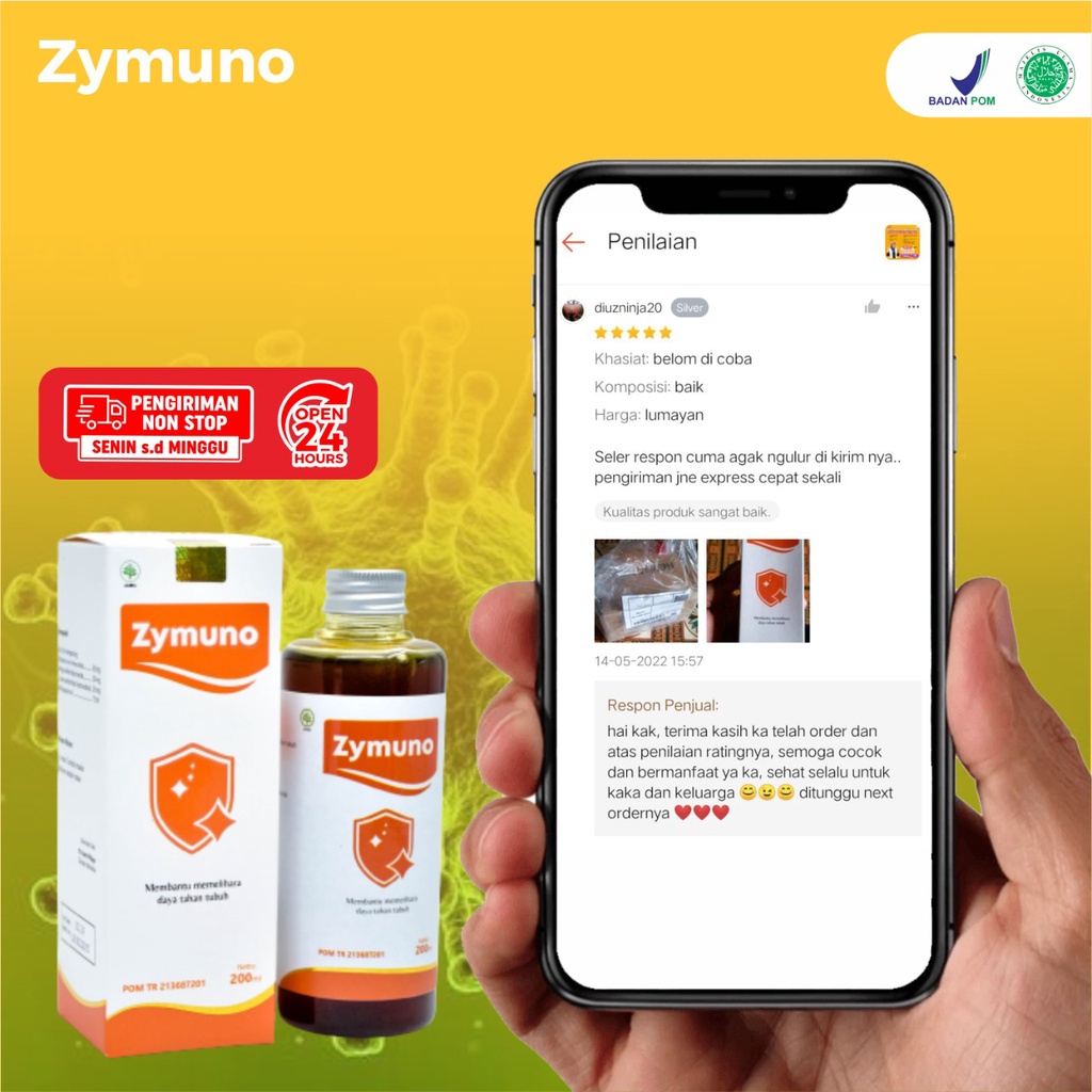 Zymuno – Vitamin Herbal Tingkatkan Daya Tahan Tubuh Imun Jaga Kesehatan Tubuh Cegah Flu Demam Batuk Masalah Pencernaan Bantu Percepat Penyembuhan Penyakit Booster Imun