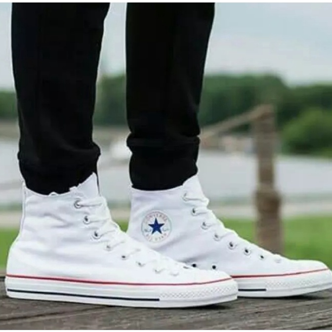 CONVERSE_ ALL STAR SEPATU SEKOLAH PUTIH BOOTS TERMURAH / SEPATU CASUAL / CONVER HITAM PUTIH PRIA