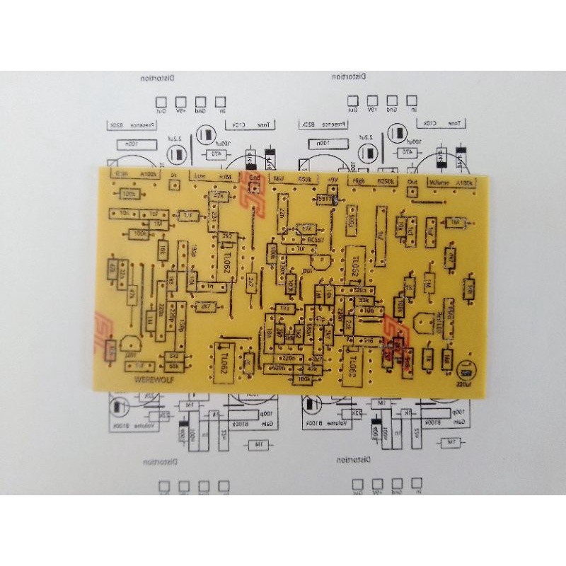 PCB EFEK GITAR OVERDRIVE WEREWOLF