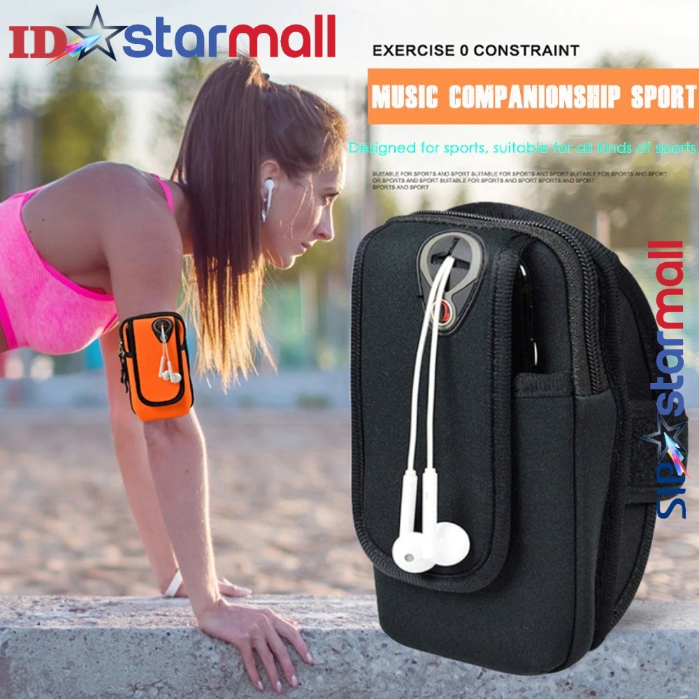 Tas Lengan Olahraga Pria Wanita Arm Band Lari Fitness Sepeda