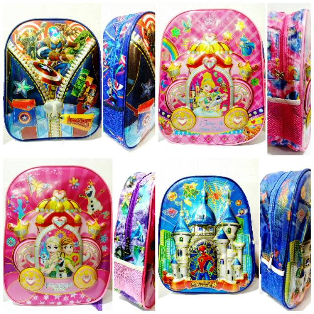 Tas Anak timbul avenger,  frozen,  princess,  spiderman