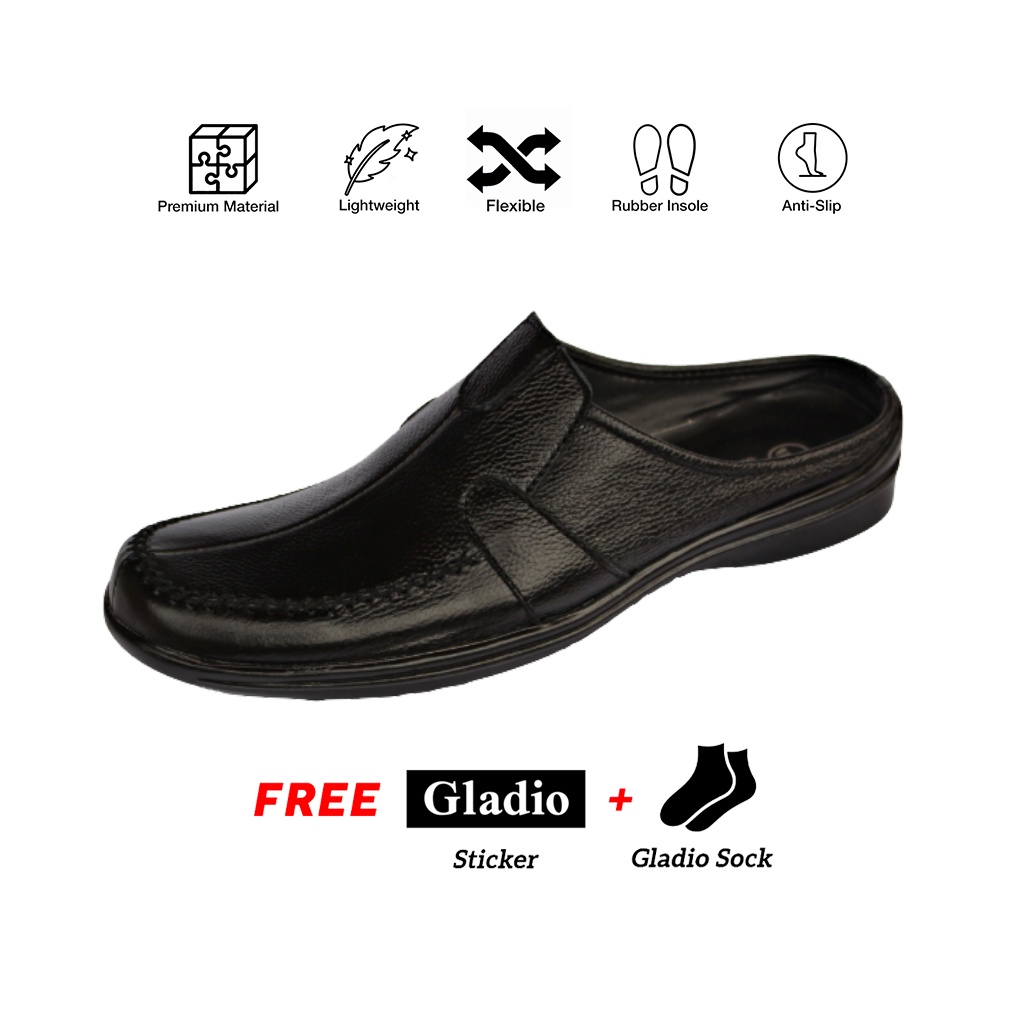 Sepatu pria Tutong Gladio Footwear Bustong _ Peter Hitam