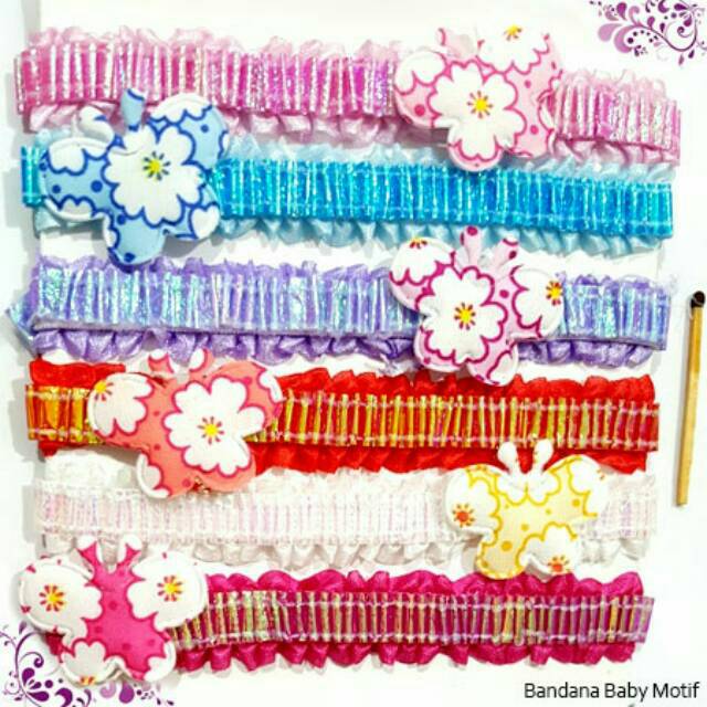 BANDANA BABY KUPU isi 3 ( aksesoris rambut murah grosir )