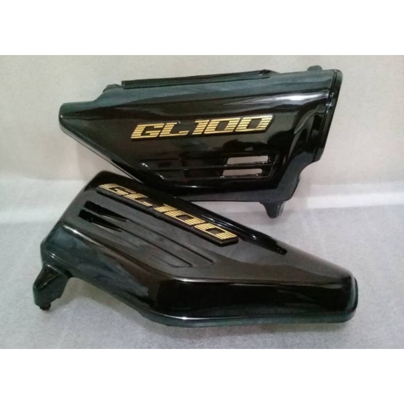 COVER TUTUP BOX AKI HONDA GL 100 125 CB K5 TEPONG KEMPOL ACCU + EMBLEM KWALITAS ORI SEPASANG KANAN K