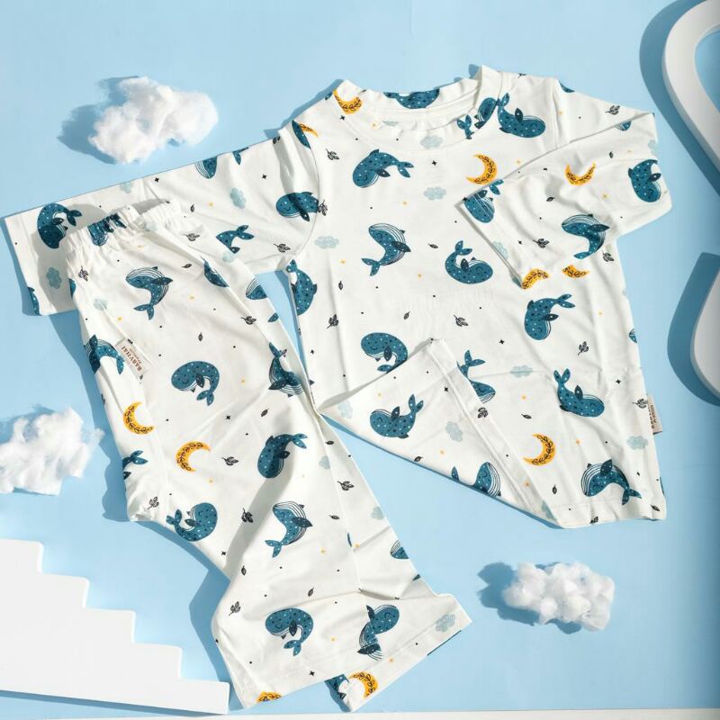 BABY HAI HIKARUSA SETELAN PANJANG PIYAMA PREMIUM BAHAN TENCEL (1STEL)