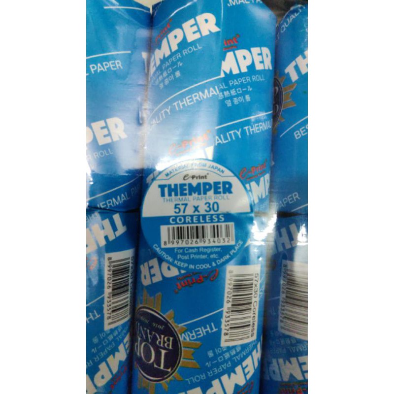 

RB KERTAS KASIR 57 x 30 STRUK/ KALKULATOR THEMPER E PRINT 57 x 30