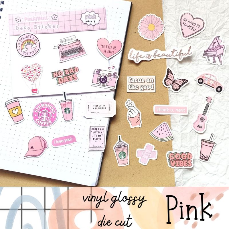 

STICKER AESTHETIC PINK PART 1