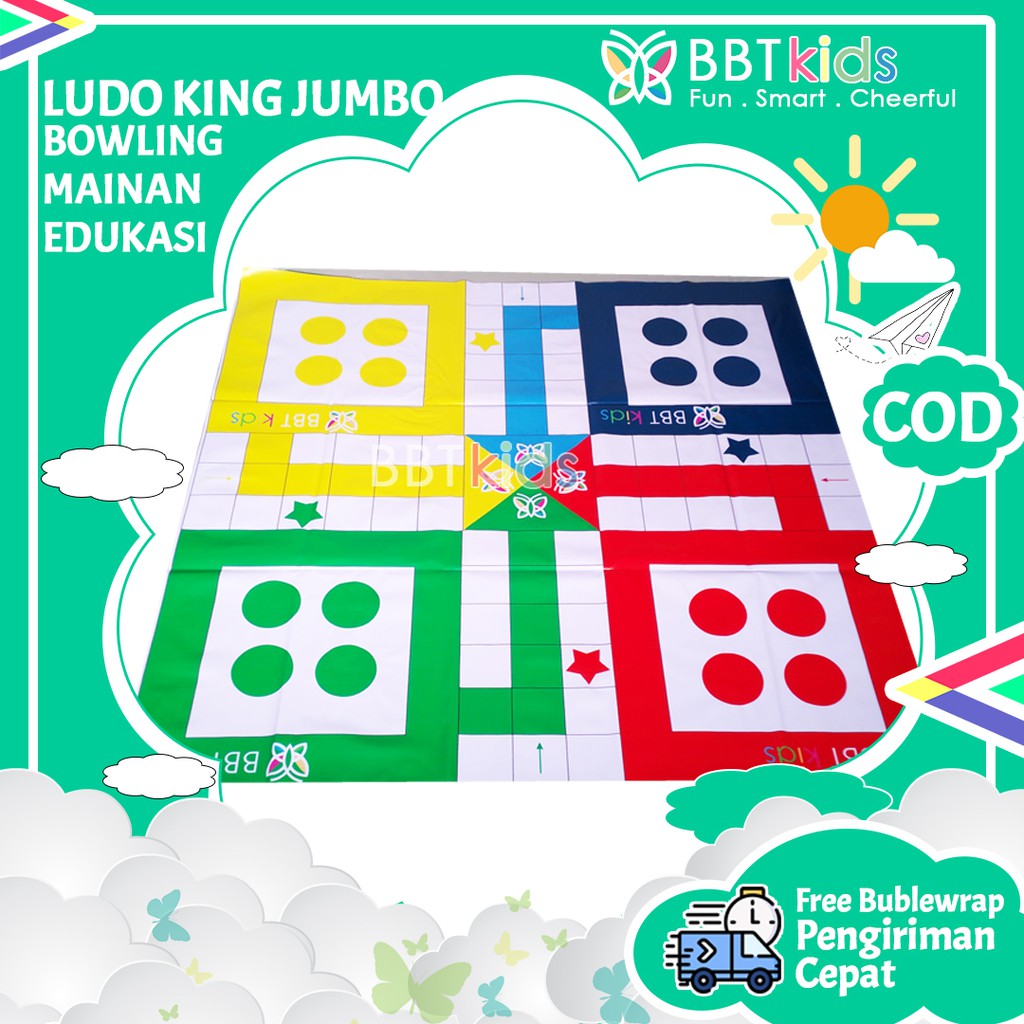 MAINAN EDUKATIF ANAK LUDO KARPET + BANTAL DADU