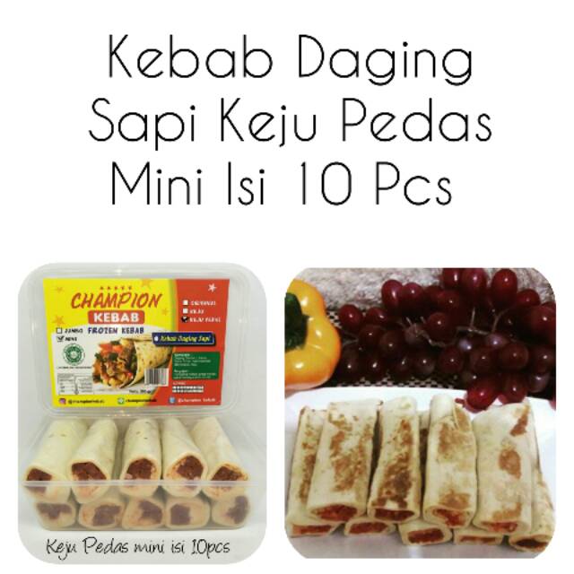 

KEBAB FROZEN SAPI KEJU PEDAS MINI ISI 10 PCS